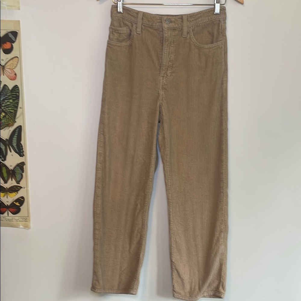 Levi’s Tan Ribcage Straight Ankle Corduroy Pants